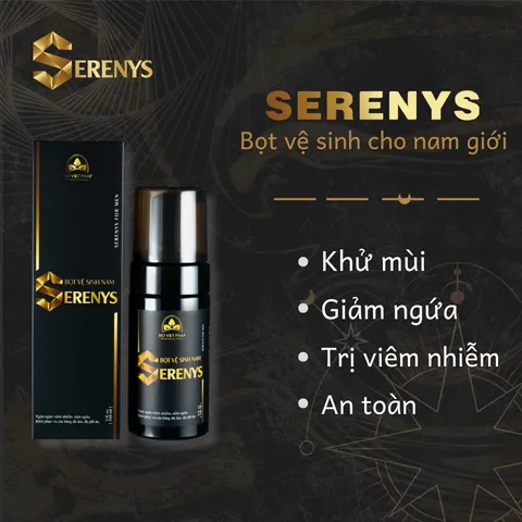 Bọt Vệ Sinh Nam Serenys Classic 100ml - Khử Mùi, Dưỡng Ẩm, Làm Sạch Vùng Kín, Hương Thơm Nam Tính, An Toàn Cho Da