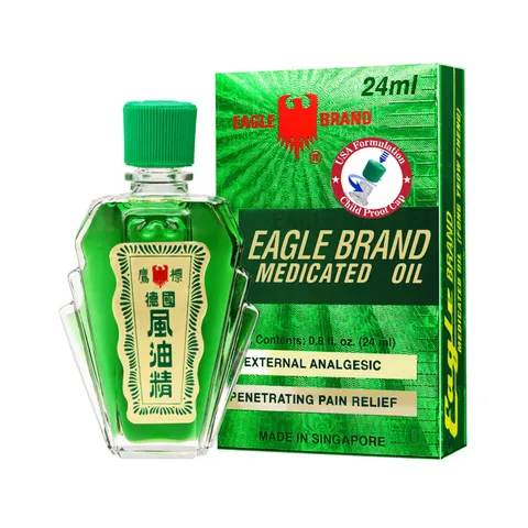 Dầu Gió Xanh 2 Nắp Eagle Brand 24ml - Giảm Đau Nhức, Hỗ Trợ Cảm Lạnh, Hương Thơm Dễ Chịu từ Mỹ