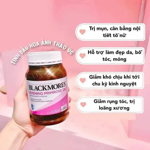 Tinh Dầu Hoa Anh Thảo Úc Blackmores Evening Primrose Oil - Hỗ Trợ Sức Khỏe Da, Cân Bằng Hormon & Giảm Biểu Hiện PMS (190 Viên)