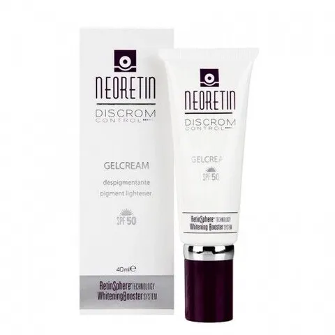 Kem Chống Nắng Neoretin Discrom Control Gel Cream SPF 50 - Bảo Vệ Da Mỏng Manh, Giảm Nám, Dưỡng Sáng Da, 40ml Tây Ban Nha