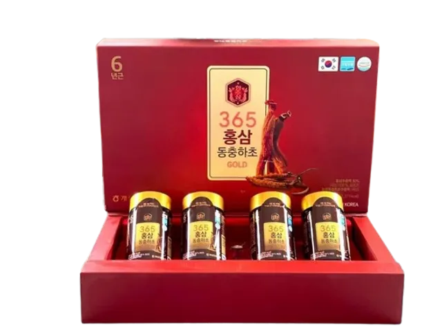 Cao Hồng Sâm Đông Trùng Hạ Thảo 365 Hàn Quốc Set 4 Lọ 240g - Tăng Cường Sức Khỏe, Bồi Bổ Cơ Thể, Quà Tặng Sang Trọng