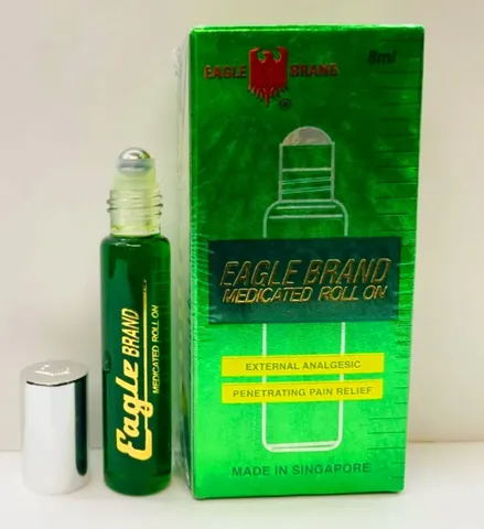 Tinh Dầu Xanh dạng Lăn Eagle Brand 8ml - Giảm Đau Đầu, Chóng Mặt, Hương Thảo Mộc Tự Nhiên, Dễ Dàng Mang Theo