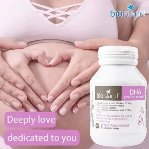 Vitamin DHA Bầu Bioisland 60 Viên - Hỗ Trợ Phát Triển Trí Não Thai Nhi Từ Thiên Nhiên, Chất Lượng Úc