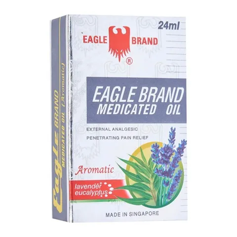 Dầu Gió Trắng Eagle Brand Medicated Oil 24ml - Giảm Đau Nhức, Cảm Lạnh, Hương Lavender Từ Mỹ