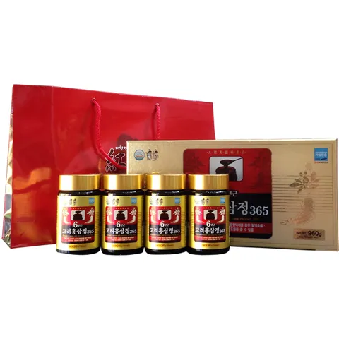 Cao Hồng Sâm Daehan Hàn Quốc Hộp 4 Lọ 250g - Tăng Cường Sức Khỏe, Giảm Mệt Mỏi, Quà Tặng Ý Nghĩa Cho Người Thân