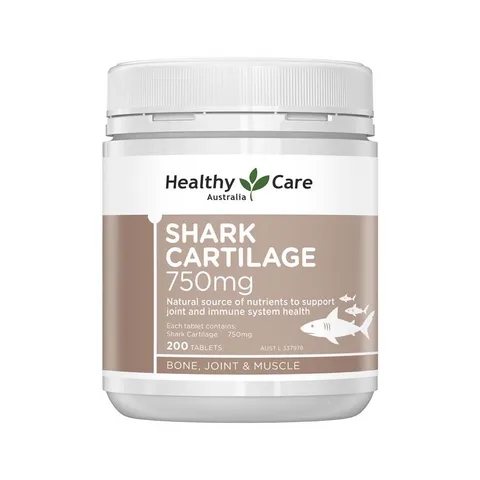 Viên uống Sụn Cá  750mg Healthy Care - Hỗ trợ xương khớp, tăng cường miễn dịch, giảm đau nhức, 200 viên