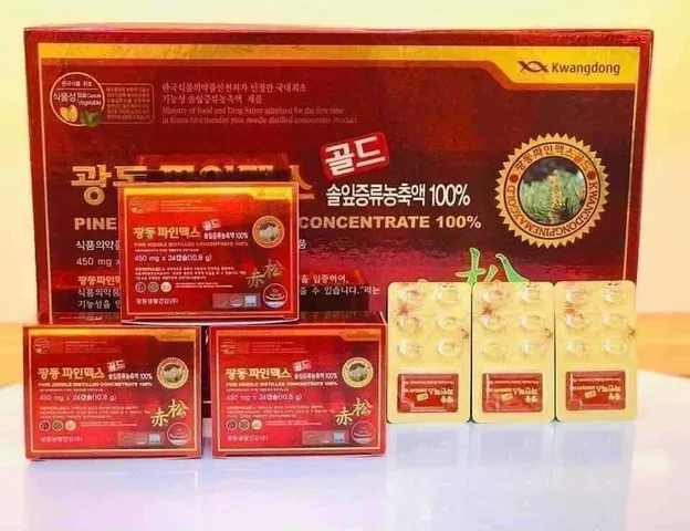 Viên Tinh Dầu Thông Đỏ Kwangdong Hàn Quốc 120 Viên - Hỗ Trợ Sức Khỏe, Làm Đẹp Da, Giải Tỏa Căng Thẳng