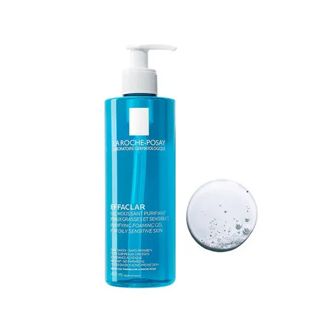 Sữa Rửa Mặt La Roche-Posay Effaclar Cho Da Dầu Nhạy Cảm 400ml - Giảm Mụn, Làm Sạch Sâu, Giữ Ẩm Tối Ưu