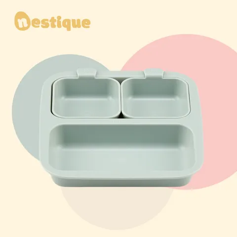 Khay Ăn Trẻ Em 3 Ngăn Nestique N-12