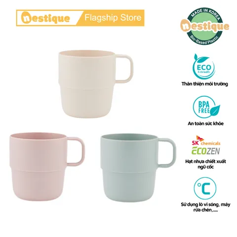 Ly Uống Nước Trẻ Em Nestique N-761 - Thiết Kế Chắc Chắn, Chống Đổ, An Toàn Cho Bé 3-7 Tuổi - Chất Liệu ECOZEN Thân Thiện Môi Trường