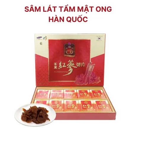 (Hàn Quốc) Nhân Sâm Thái Lát Tẩm Mật Ong Hỗ Trợ Tăng Cường Sức Khoẻ Phục Bồi Bổ Cơ Thể