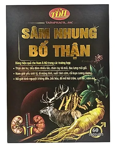 Viên Uống Sâm Nhung Bổ Thận Tadaphaco - Hộp 60 Viên