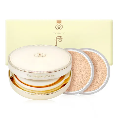 Set Phấn Nước Whoo Luxury Golden Glow - Cushion Trang Điểm Chống Nắng SPF 50+ PA+++ - Siêu Phẩm Làm Sáng Da & Trẻ Hóa Da