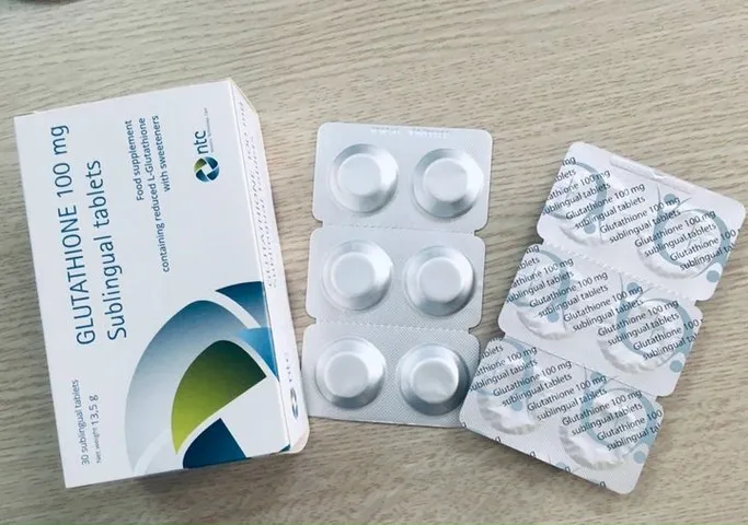 Viên ngậm Glutathione 100mg NTC - Hỗ Trợ Làm Trắng Da Từ Sâu Bên Trong, An Toàn, Không Tác Dụng Phụ
