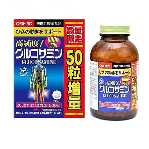 Viên uống hỗ trợ xương khớp Glucosamine Orihiro 1500mg - 900 viên Nhật Bản, cải thiện sức khỏe khớp và vận động hiệu quả.
