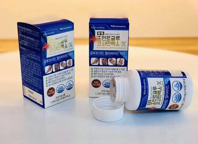 Viên bổ khớp Kwangdong Glucosamine Hàn Quốc - Hỗ trợ xương khớp dẻo dai, 2 hộp x 90 viên, chống loãng xương, đau nhức khớp