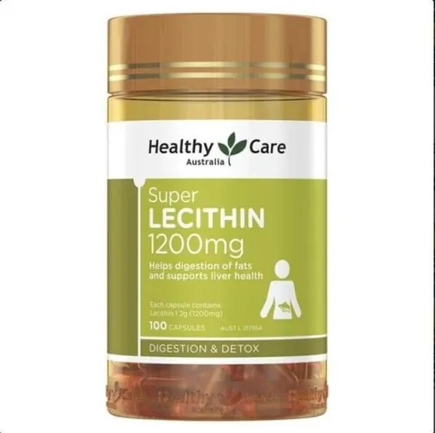 Viên Mầm Đậu Nành Healthy Care Super Lecithin 1200mg - Tăng Cường Sắc Đẹp và Sức Khỏe Cho Phụ Nữ, 100 Viên