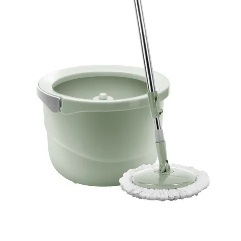 Bộ Lau Nhà Mini Thép Không Gỉ Lock&Lock ETM498 - 2 Bông Lau Microfiber, Trục Xoay 360 Độ, Thùng Chứa Nhựa PP Chắc Chắn