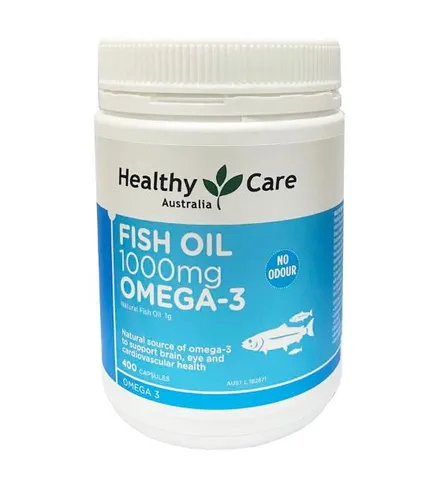 Viên Uống Dầu Cá Healthy Care Omega 3 Fish Oil 1000mg - Hỗ Trợ Tim Mạch, Tăng Cường Trí Nhớ, Giảm Viêm 400 viên