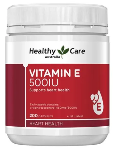 Viên uống Vitamin E Đỏ Healthy Care 500IU Chính Hãng Úc - Hỗ trợ Làm Đẹp Da và Tóc - 200 Viên Dinh Dưỡng Cho Làn Da Mịn Màng