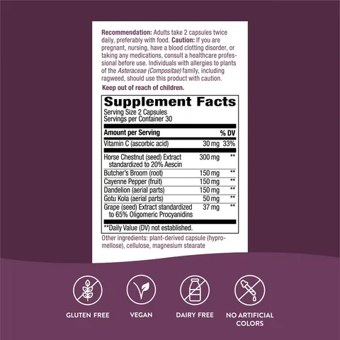 Viên Uống Giảm Giãn Tĩnh Mạch Leg Veins Nature's Way 60 Viên - Hỗ Trợ Thúc Đẩy Lưu Thông Máu và Tăng Cường Sức Khỏe Thành Mạch