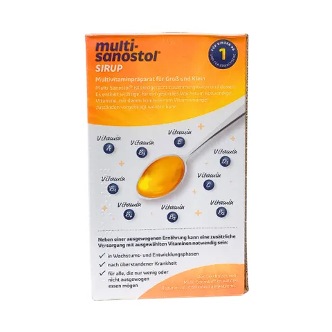 Siro Vitamin Tổng Hợp Sanostol 230ml - Bổ Sung Dinh Dưỡng Cho Trẻ Từ 1 - 3 Tuổi, Tăng Cường Đề Kháng và Hỗ Trợ Tiêu Hóa