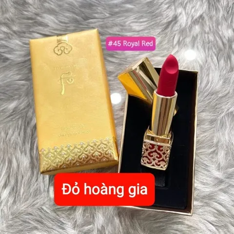 Son Nhung Lì Hoàng Cung Whoo Velvet Lip Rouge - Thỏi Son Sang Trọng, Nhiều Màu Sắc Thời Thượng