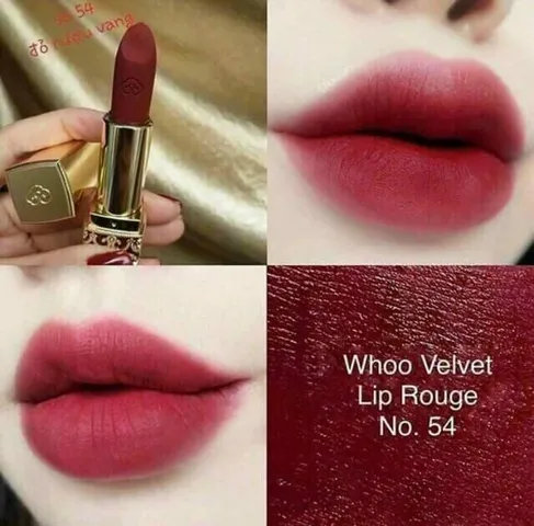 Son Nhung Lì Hoàng Cung Whoo Velvet Lip Rouge - Thỏi Son Sang Trọng, Nhiều Màu Sắc Thời Thượng