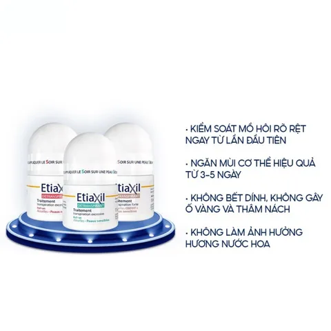Combo 2 Lăn Khử Mùi Etiaxil Detranspirant 15mL - Kiểm Soát Mồ Hôi, Phù Hợp Mọi Loại Da, Hiệu Quả Nhanh Chóng