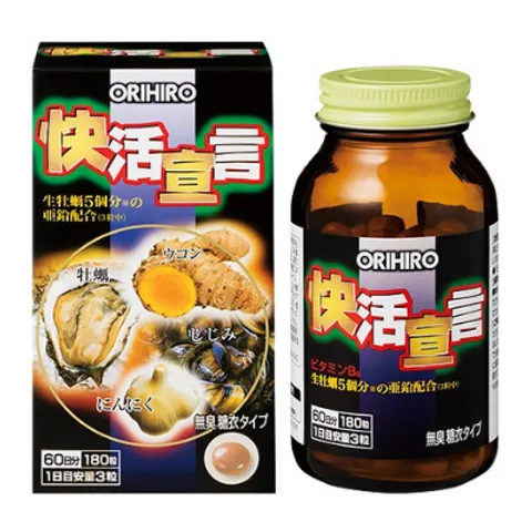 Viên Uống Hàu Nghệ Orihiro 180 Viên - Hỗ Trợ Sinh Lý Nam, Tăng Cường Miễn Dịch, Giảm Mệt Mỏi, Cải Thiện Sức Khỏe Tổng Thể