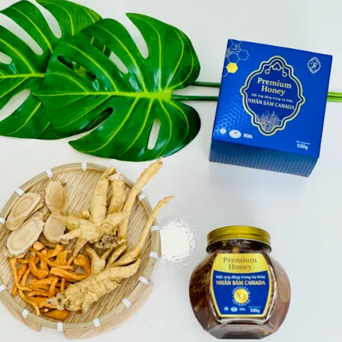 Mật Ong Đông Trùng Hạ Thảo Nhân Sâm Canada 500gr - Tăng Cường Sức Khỏe Tự Nhiên, Hỗ Trợ Sinh Lý và Năng Lượng