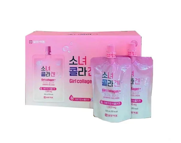 Nước Uống Collagen Girl Collagen+ Hàn Quốc Dạng Túi 100ml x 10 Túi - Giúp Đẹp Da, Trẻ Hóa, Chống Lão Hóa, Tăng Cường Độ Đàn Hồi