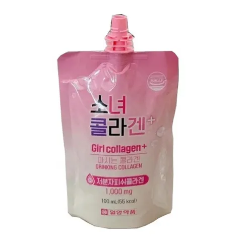 Nước Uống Collagen Girl Collagen+ Hàn Quốc Dạng Túi 100ml x 10 Túi - Giúp Đẹp Da, Trẻ Hóa, Chống Lão Hóa, Tăng Cường Độ Đàn Hồi