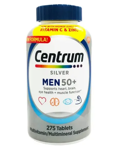 Viên Uống Centrum Silver Dành Cho Nam Giới Trên 50 Tuổi, 275 Viên - Bổ Sung Vitamin & Khoáng Chất Nâng Cao Sinh Lực và Sức Khỏe