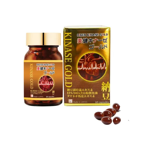 Viên uống Biken Kinase Gold Nhật Bản Hỗ trợ Tim Mạch - Giảm Nguy Cơ Đột Quỵ, 60 Viên, Bổ Sung Sức Khỏe Tốt Nhất