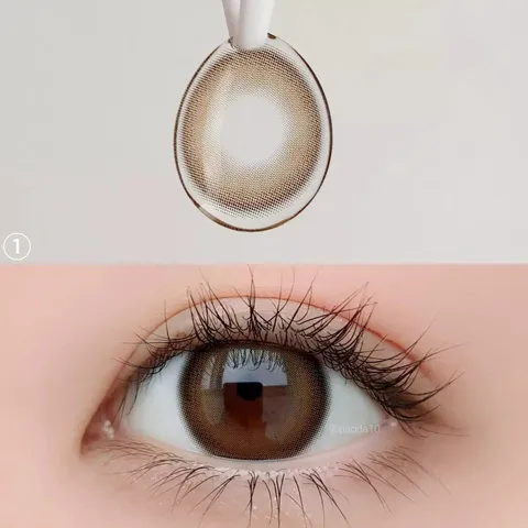 Kính áp tròng Eyesm Ocher Brown - Lens Nâu Tự Nhiên An Toàn Cho Mắt - Thời Gian Sử Dụng 720 Giờ - Xuất Xứ Hàn Quốc