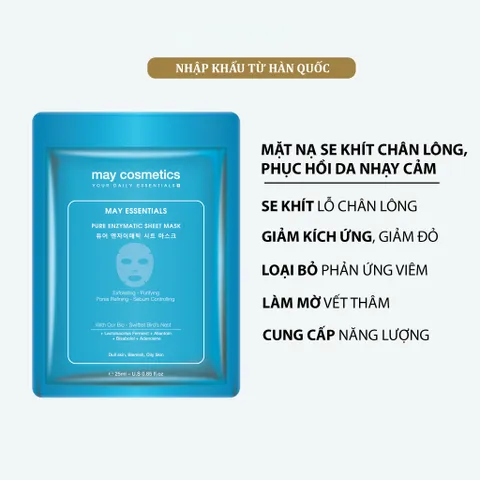 Mặt Nạ Kháng Viêm Essentials Pure Enzymatic - Trị Mụn, Cân Bằng Da Dầu, Giảm Đỏ Rát, Phục Hồi Da NHạy Cảm