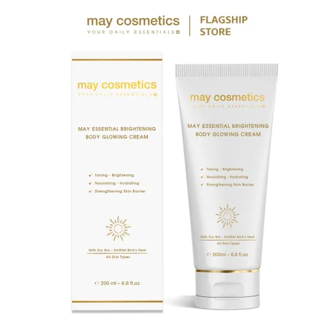 Kem Dưỡng Body May Essential Body Glowing Cream - Trắng Sáng, Dưỡng Ẩm, Chống Oxy Hóa, Bảo Vệ Da Chống Tia UV, Phù Hợp Mọi Loại Da
