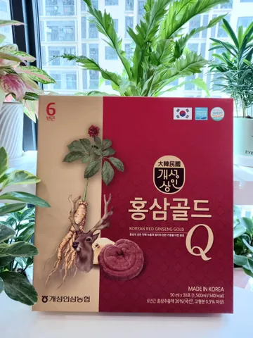 Nước Hồng Sâm Nhung Hươu Linh Chi Gold Q Hàn Quốc 30 Gói x 50ml - Tăng Cường Sức Khỏe, Hỗ Trợ Tiêu Hóa, Giải Tỏa Căng Thẳng