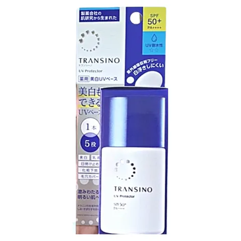 Kem Chống Nắng Transino Whitening UV Protector SPF50+/PA++++ - Bảo Vệ Da, Làm Trắng, Kiểm Soát Dầu, Chống Oxy Hóa, Dưỡng Sáng Da