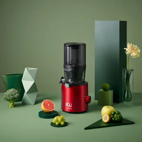 Máy Ép Trái Cây Chậm KUCHEN KU1206 Đỏ - Thiết Kế Thông Minh, 500ml, Lưới Lọc Cao Cấp, Xuất Xứ Hàn Quốc, Dễ Dàng Vệ Sinh
