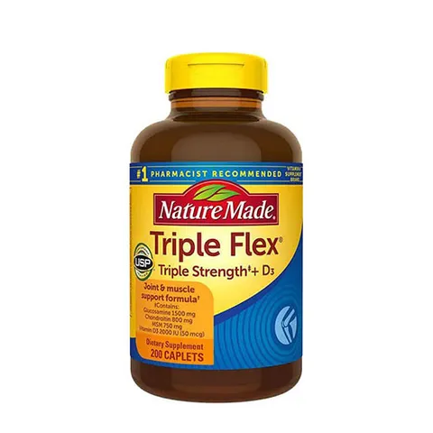Viên Uống hỗ trợ Xương Khớp Triple Flex Nature Made 200 Viên - Giúp Tăng Cường Linh Hoạt và Đau Khớp, Mỹ