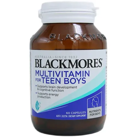 Viên uống bổ sung Blackmores Multivitamin For Teen Boys 60 viên - Vitamin tổng hợp tăng cường sức khỏe và phát triển cho thanh thiếu niên