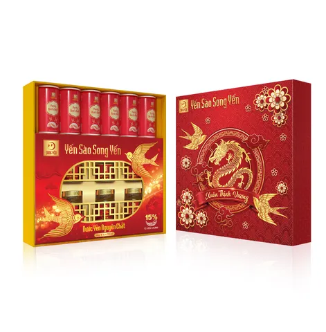 Hộp Quà Tết Yến Sào Cao Cấp Song Yến - Xuân Thịnh Vượng 2, Sức Khỏe Bền Vững, Quà Tặng Ý Nghĩa Dành Cho Đối Tác & Người Thân