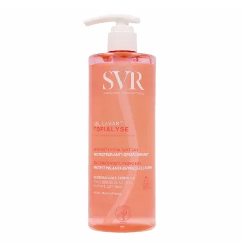 Sữa Rửa Mặt SVR Topialyse Gel Lavant Hồng - Dịu Nhẹ Đối Với Mọi Loại Da, Kiềm Dầu, Phục Hồi Độ Ẩm, Sản Phẩm Pháp 200ml