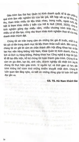 Giáo Trình Sau Đại Học Quản Trị Kinh Doanh Quốc Tế - Tác Giả GS.TS. Hà Nam Khánh Giao, NXB Tài Chính, 2023, 438 Trang