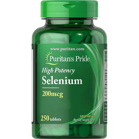Viên uống Puritan's Pride High Potency Selenium 200mcg - Hỗ trợ tăng cường sức đề kháng, 250 viên bổ sung Selenium cho sức khỏe tim mạch