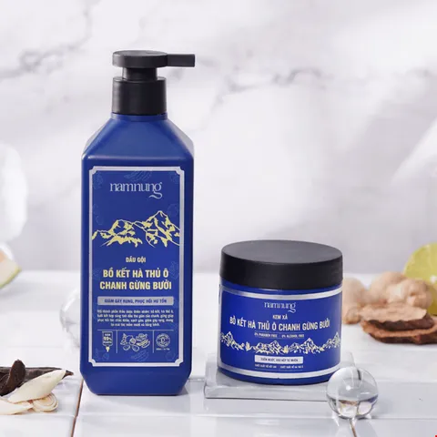 Combo Dầu Gội Xả Bồ Kết Hà Thủ Ô Chanh Gừng 500ml - Giảm Rụng Tóc, Làm Mềm Mượt, Chăm Sóc Tự Nhiên