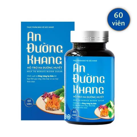 Viên Uống Hỗ Trợ Đường Huyết An Đường Khang - Hộp 60 Viên Unison, Ổn Định Đường Huyết, Giảm Nguy Cơ Biến Chứng Tiểu Đường