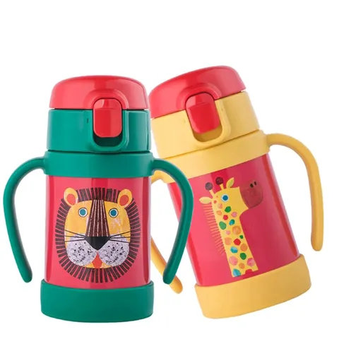 Bình giữ nhiệt Tiger MCK-A280 cho bé 280ml - Thiết kế nắp bật tiện lợi với hình ảnh nhân vật Colobockle dễ thương